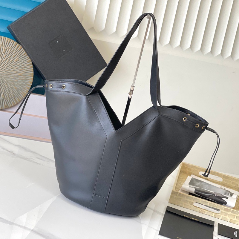 新款欧美杨树林25热销hoboY字软牛皮大容量托特包女慵懒风百搭抽